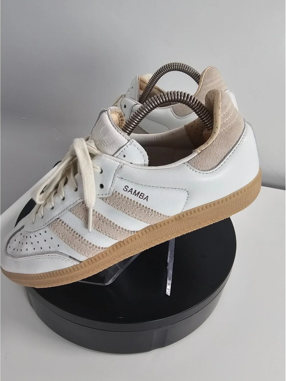 Adidas Samba Classic White and Beige Sneakers